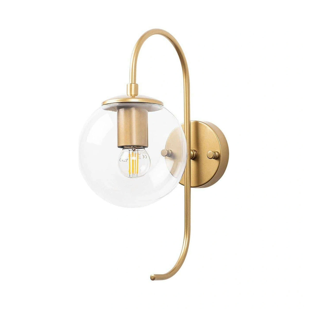 Lampa perete JEWEL 10560, auriu, metal/sticla, 15x27x36 cm