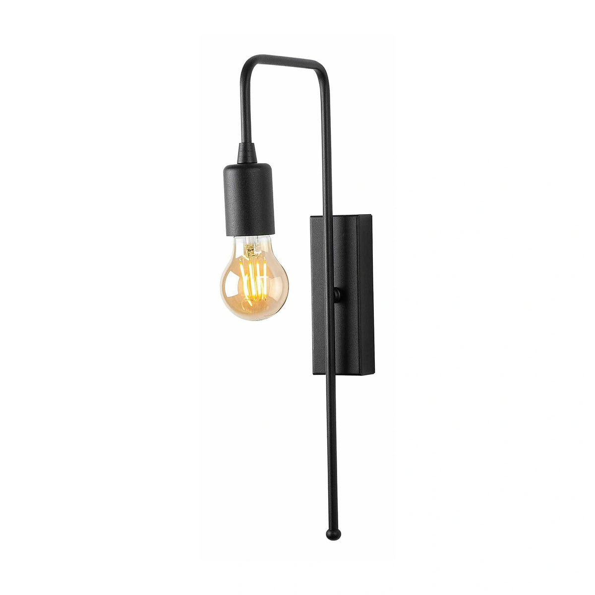 Lampa perete MUM-3502, negru, metal, 6x22x42 cm