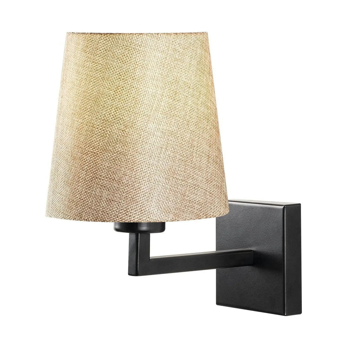 Lampa perete PROFIL-4656, negru/bej, fier/material textil, 18x24x30 cm