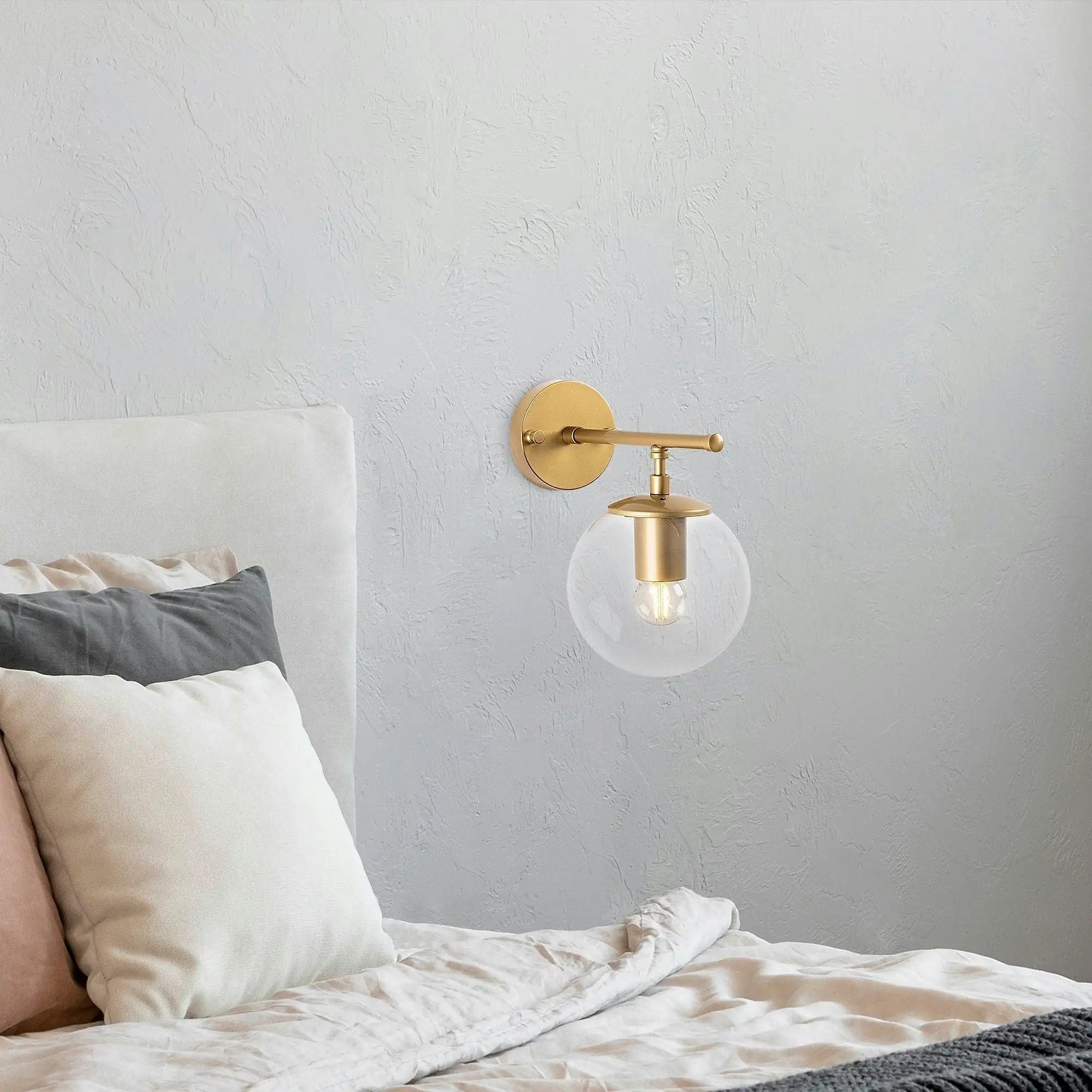 Lampa perete ROE 10720, auriu, metal/sticla, 15x24x24 cm