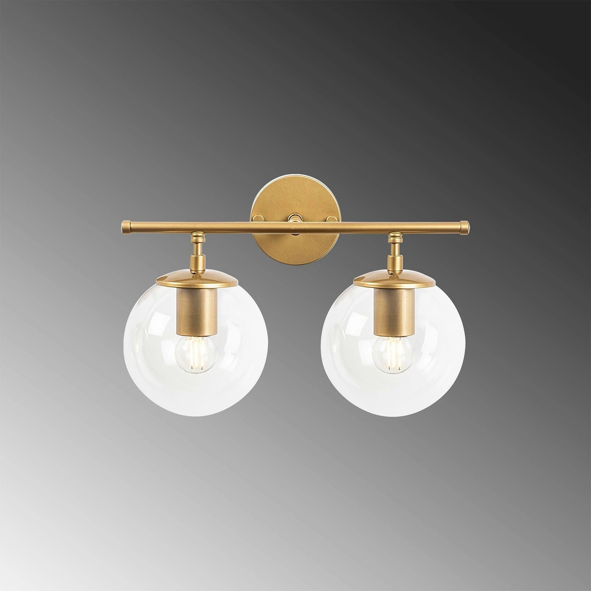 Lampa perete ROE 10730, auriu, metal/sticla, 36x24x16 cm