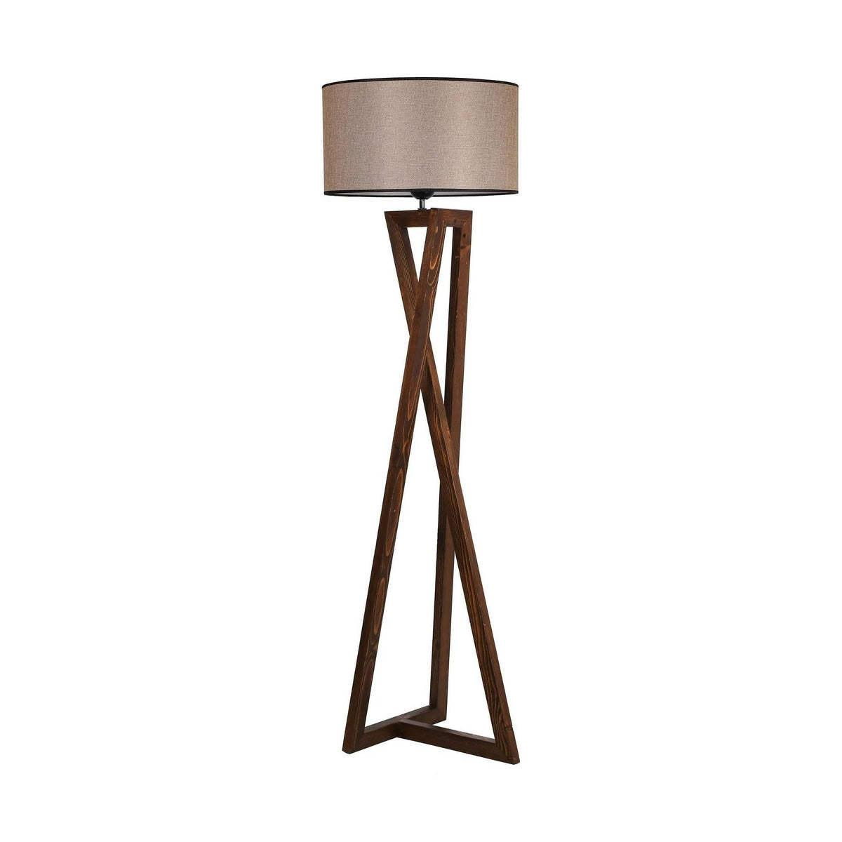 Lampadar 534LUN2157, nuc/bej, lemn/material textil, 45x166 cm