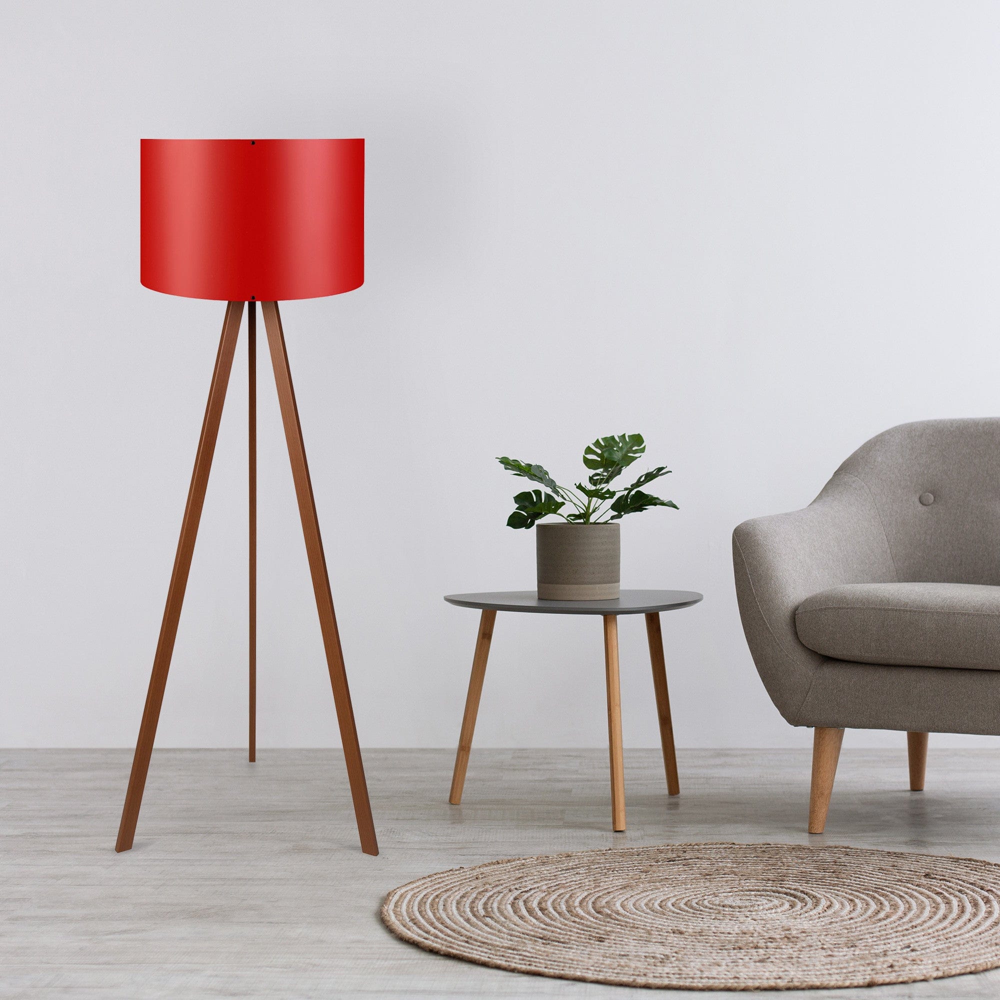 Lampadar AYD-1573, rosu/nuc, 20x38x140 cm