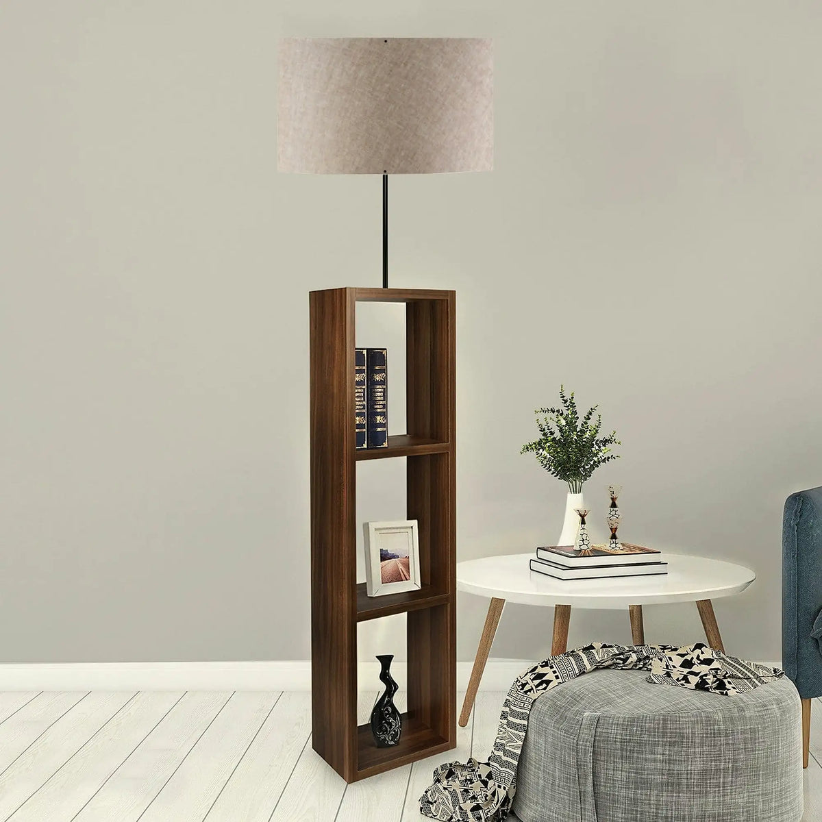 Lampadar AYD-2817, bej/nuc inchis, 38x150 cm
