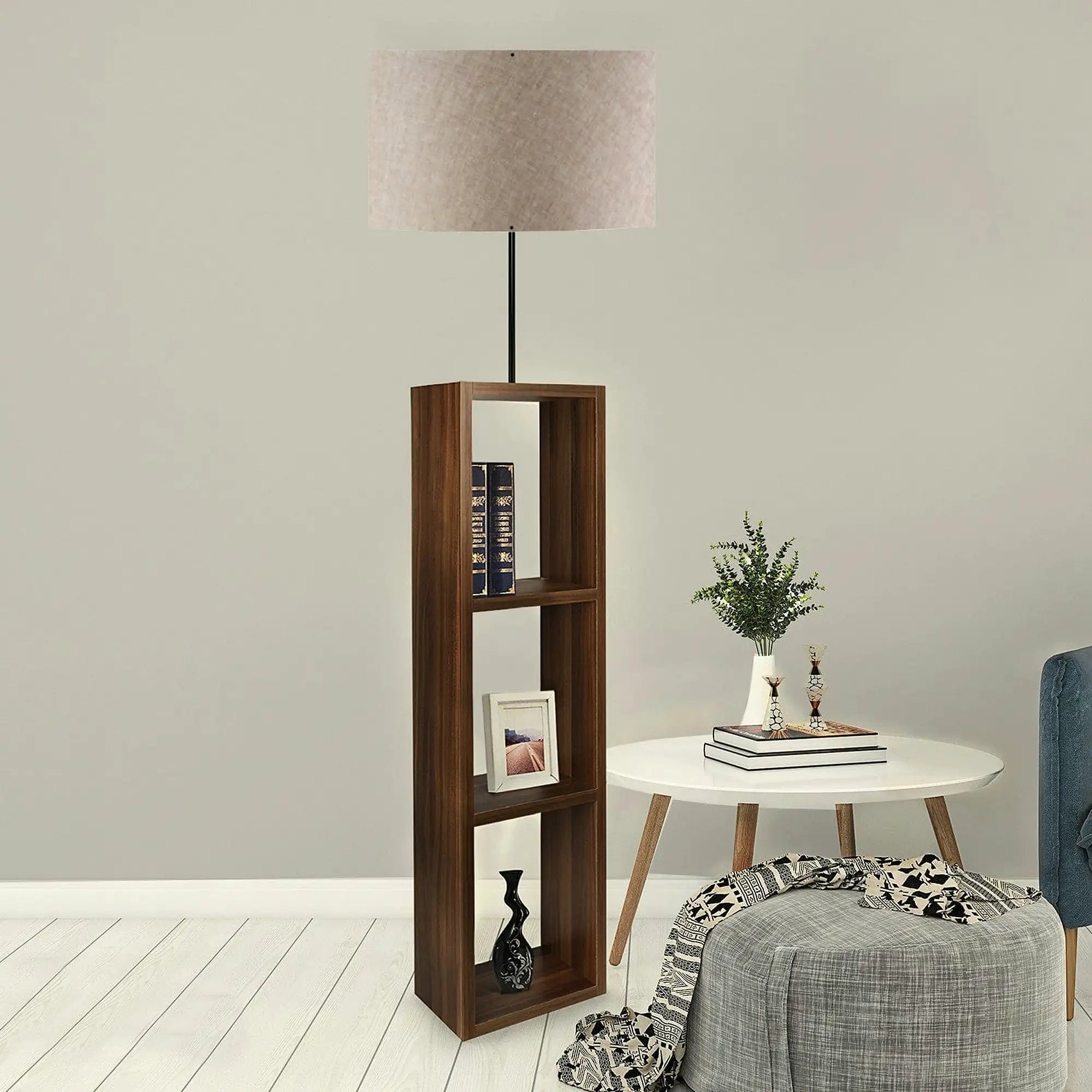 Lampadar AYD-2817, bej/nuc inchis, 38x150 cm