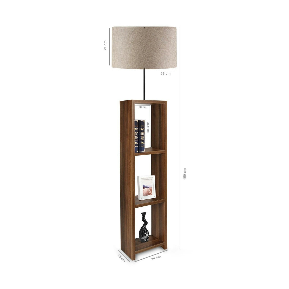 Lampadar AYD-2817, bej/nuc inchis, 38x150 cm