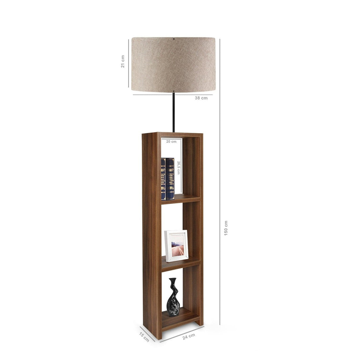 Lampadar AYD-2817, bej/nuc inchis, 38x150 cm
