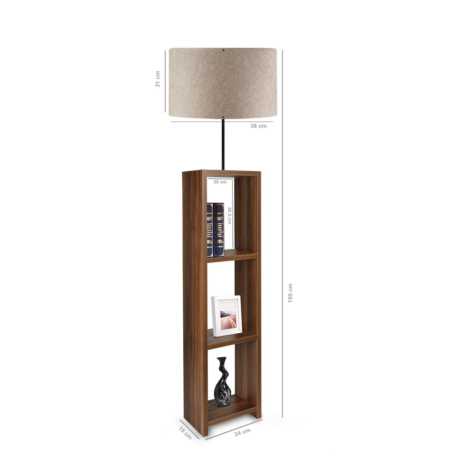 Lampadar AYD-2817, bej/nuc inchis, 38x150 cm