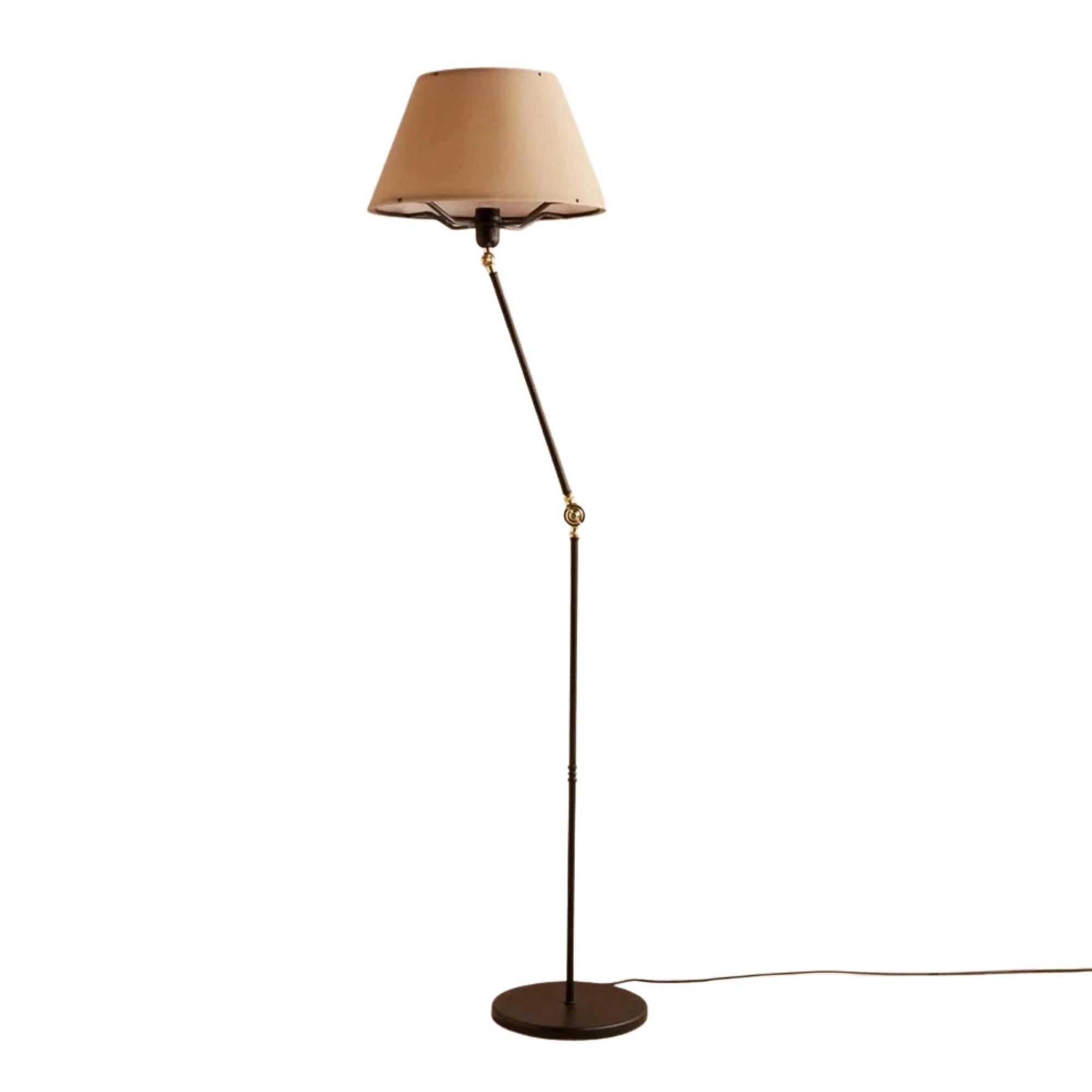 Lampadar AYD-3480, crem/negru, PVC/metal, 38x150 cm