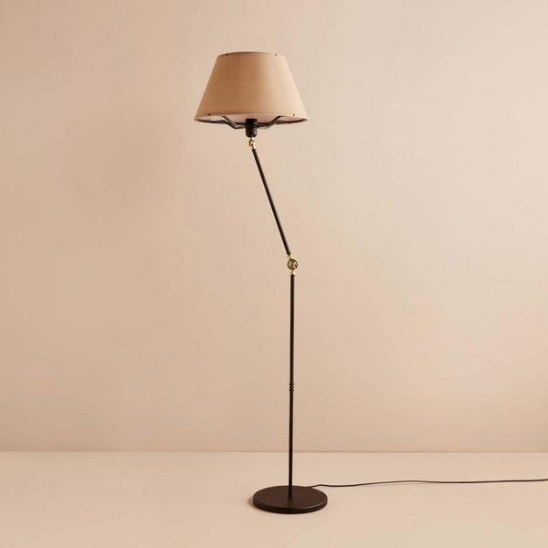 Lampadar AYD-3480, crem/negru, PVC/metal, 38x150 cm