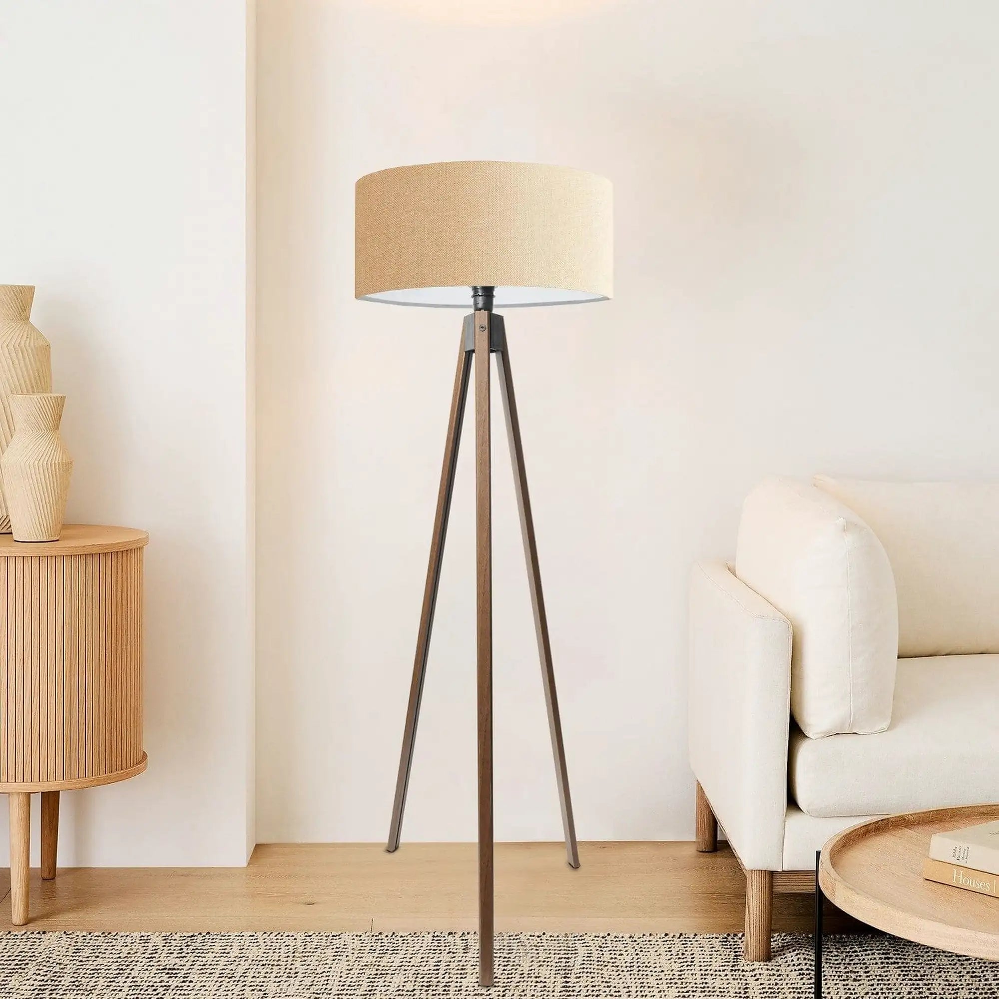 Lampadar AYD-3686, bej/stejar, 38x140 cm