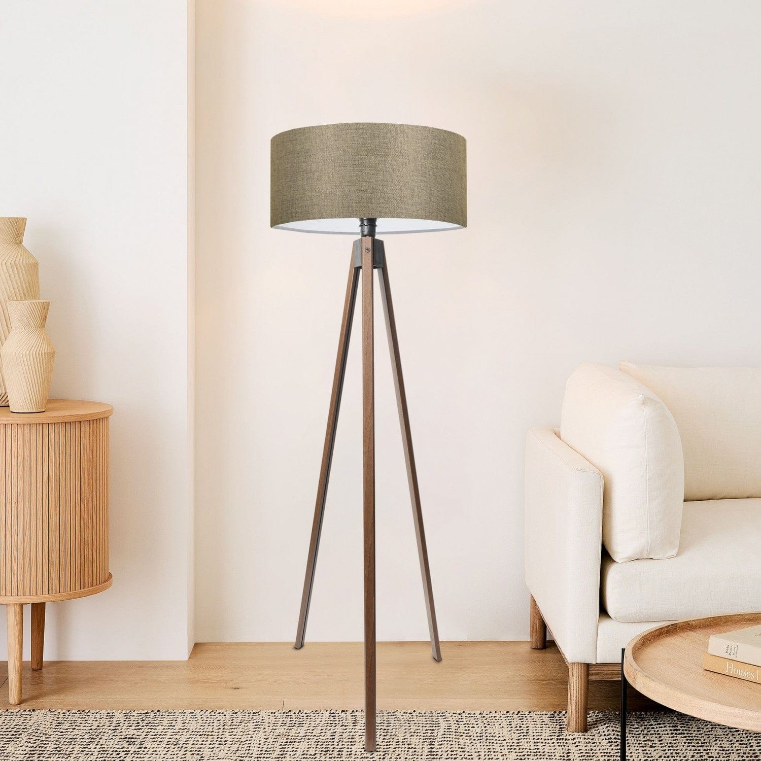 Lampadar AYD-3687, bej/stejar, 38x140 cm