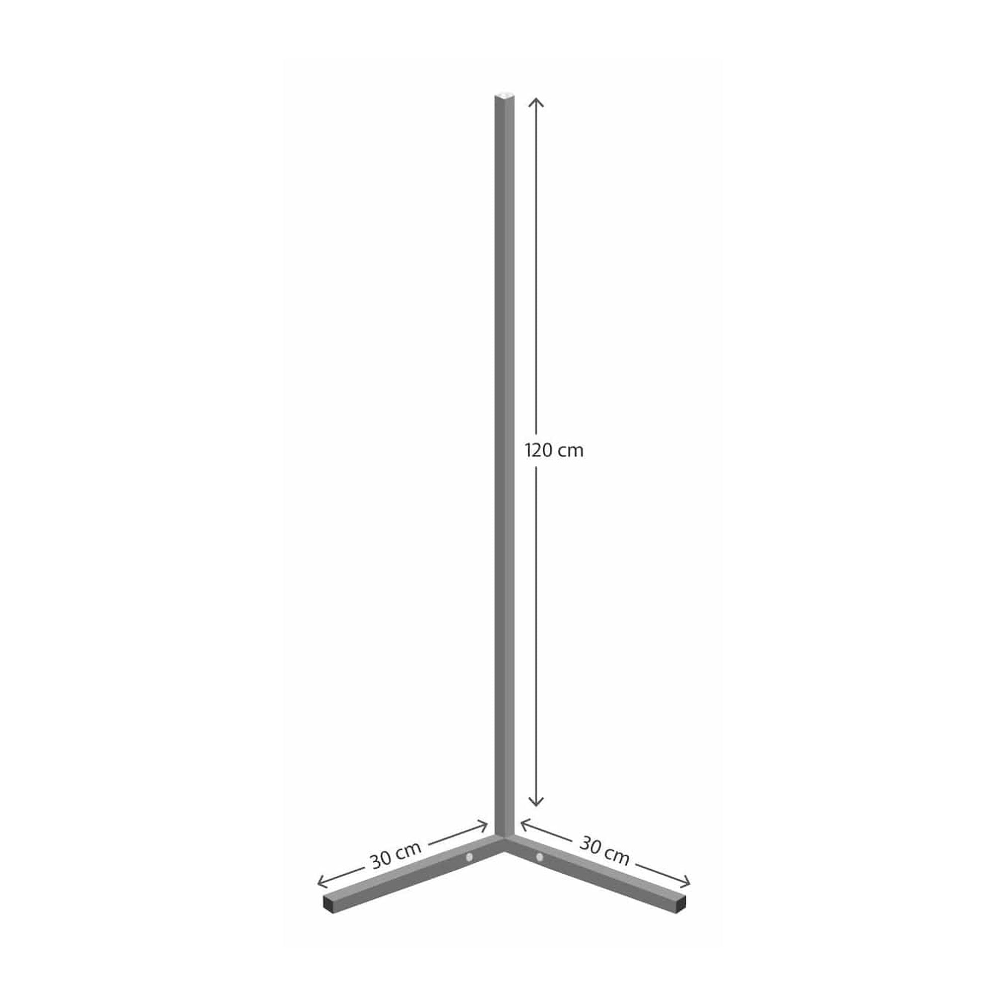 Lampadar LUMOS, gri, metal, 30x120 cm