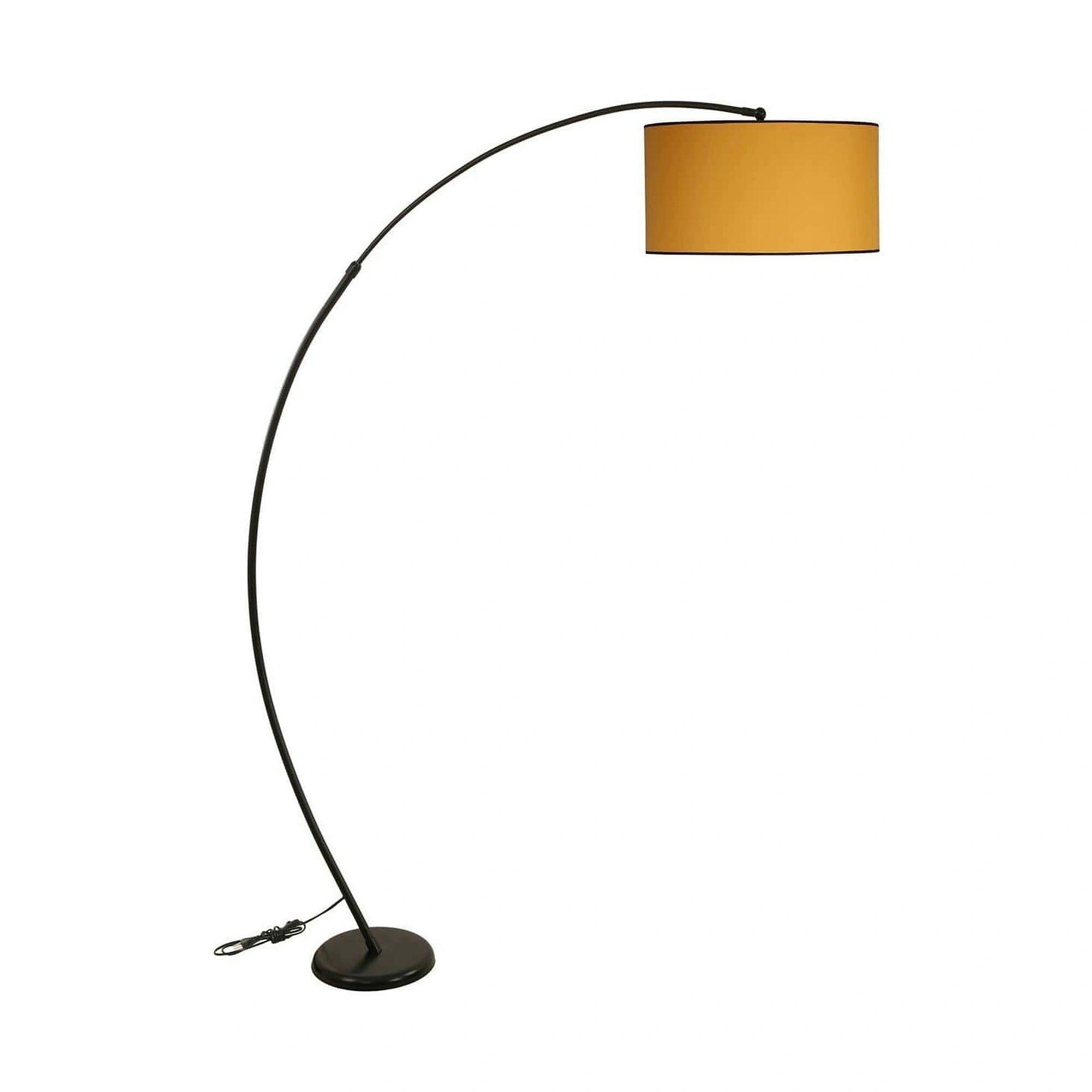 Lampadar MISRA, galben/negru, metal, 185x30x185 cm