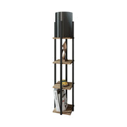 Lampadar NORA, negru/stejar, MDF/PAL,PVC, 21x135 cm