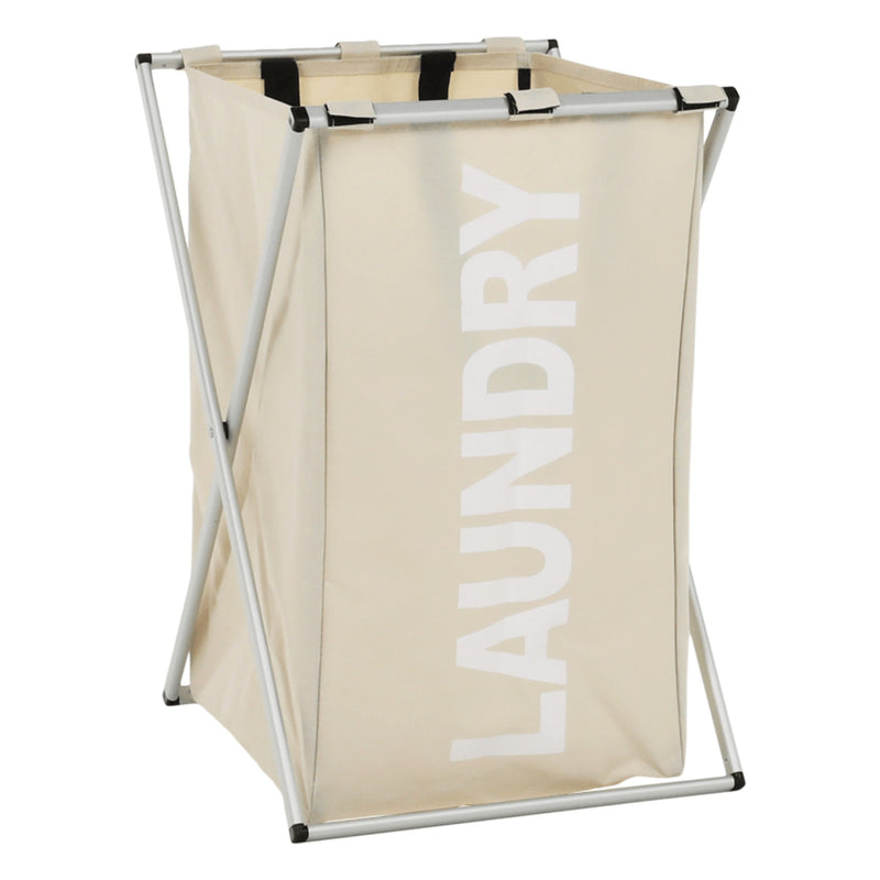 Cos de rufe LAUNDRY NEW TYP 1, bej, material textil/metal, 40x37x58 cm