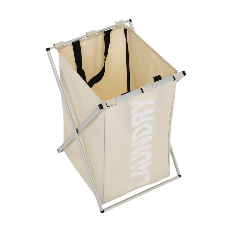 Cos de rufe LAUNDRY NEW TYP 1, bej, material textil/metal, 40x37x58 cm