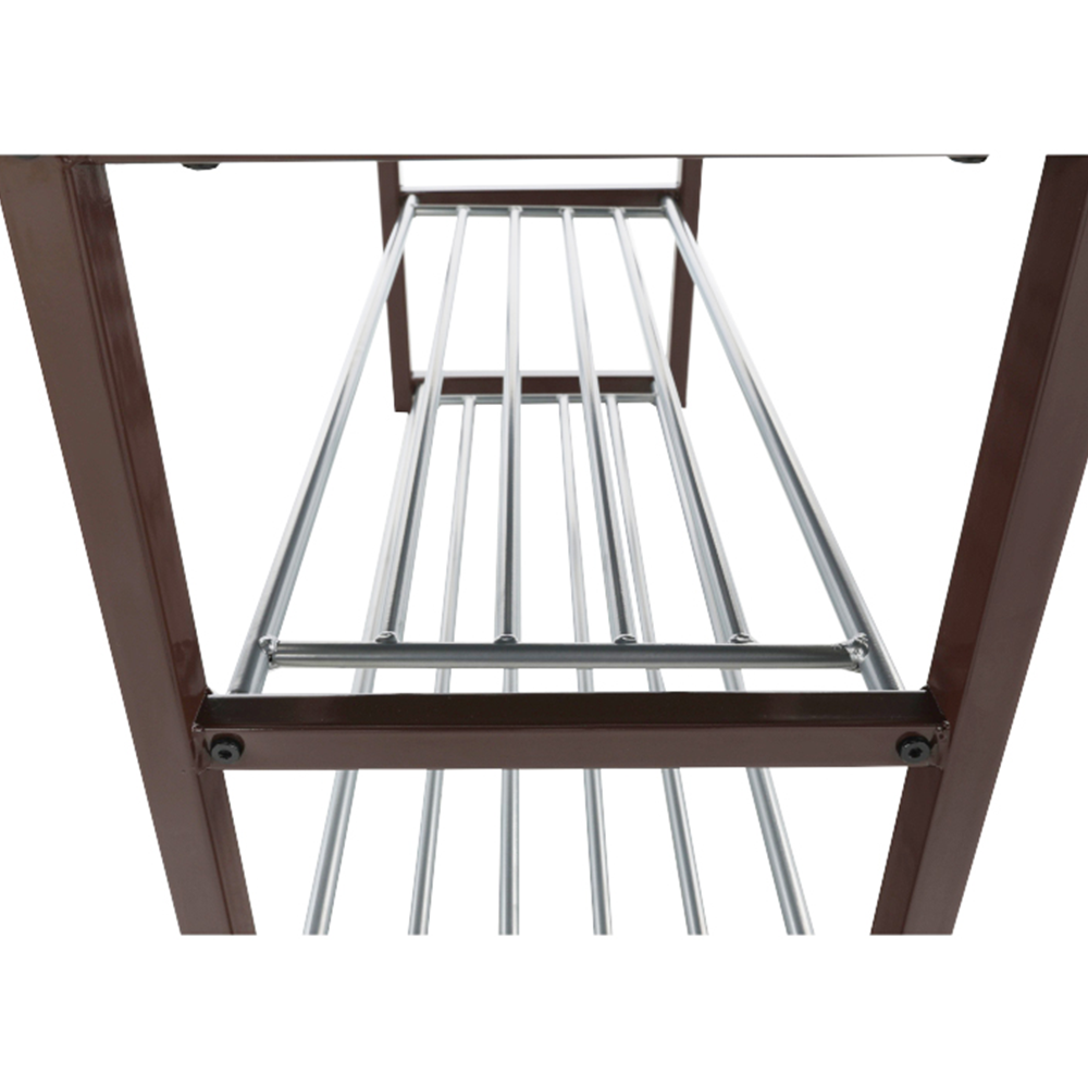 Pantofar LANGELLA, bej/crom, stofa clasica/metal, 81x31x49 cm