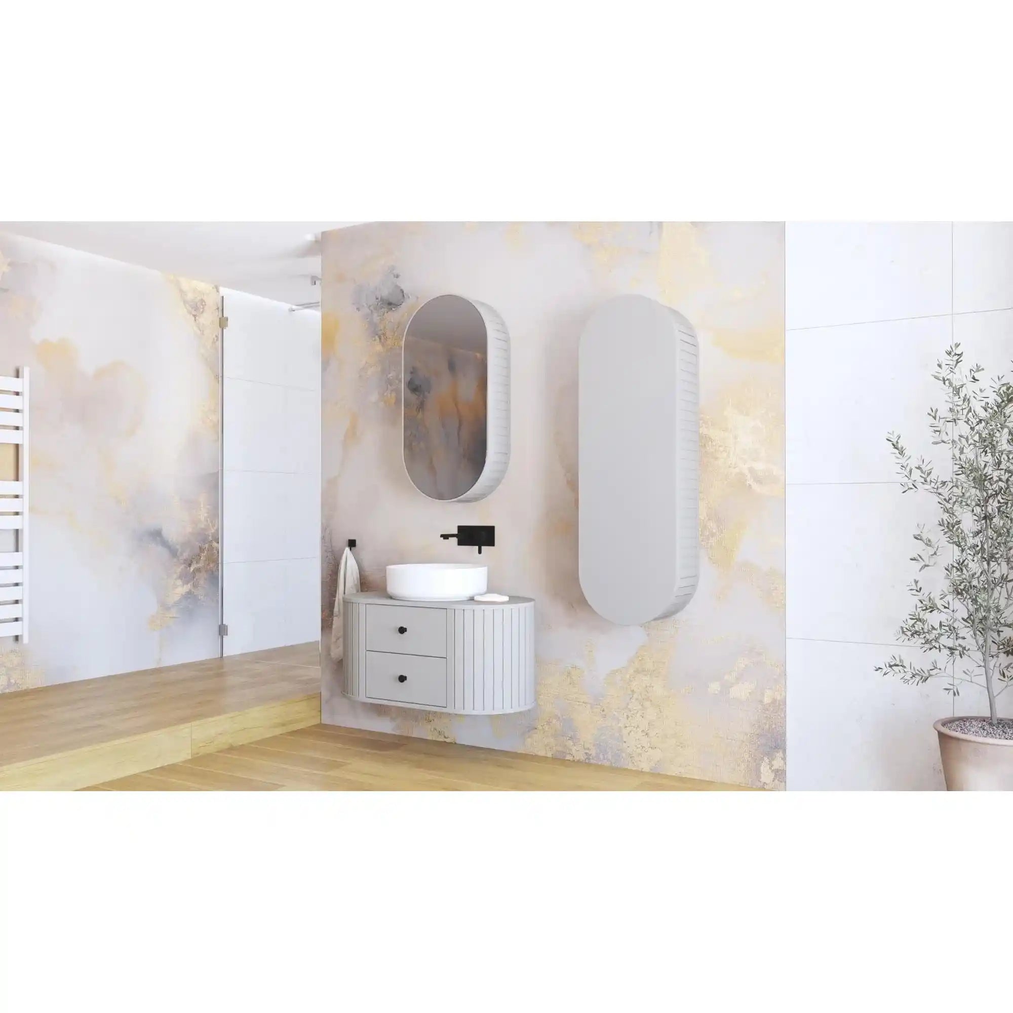 Lavoar FASANO, alb, ceramica, 45x45x14 cm