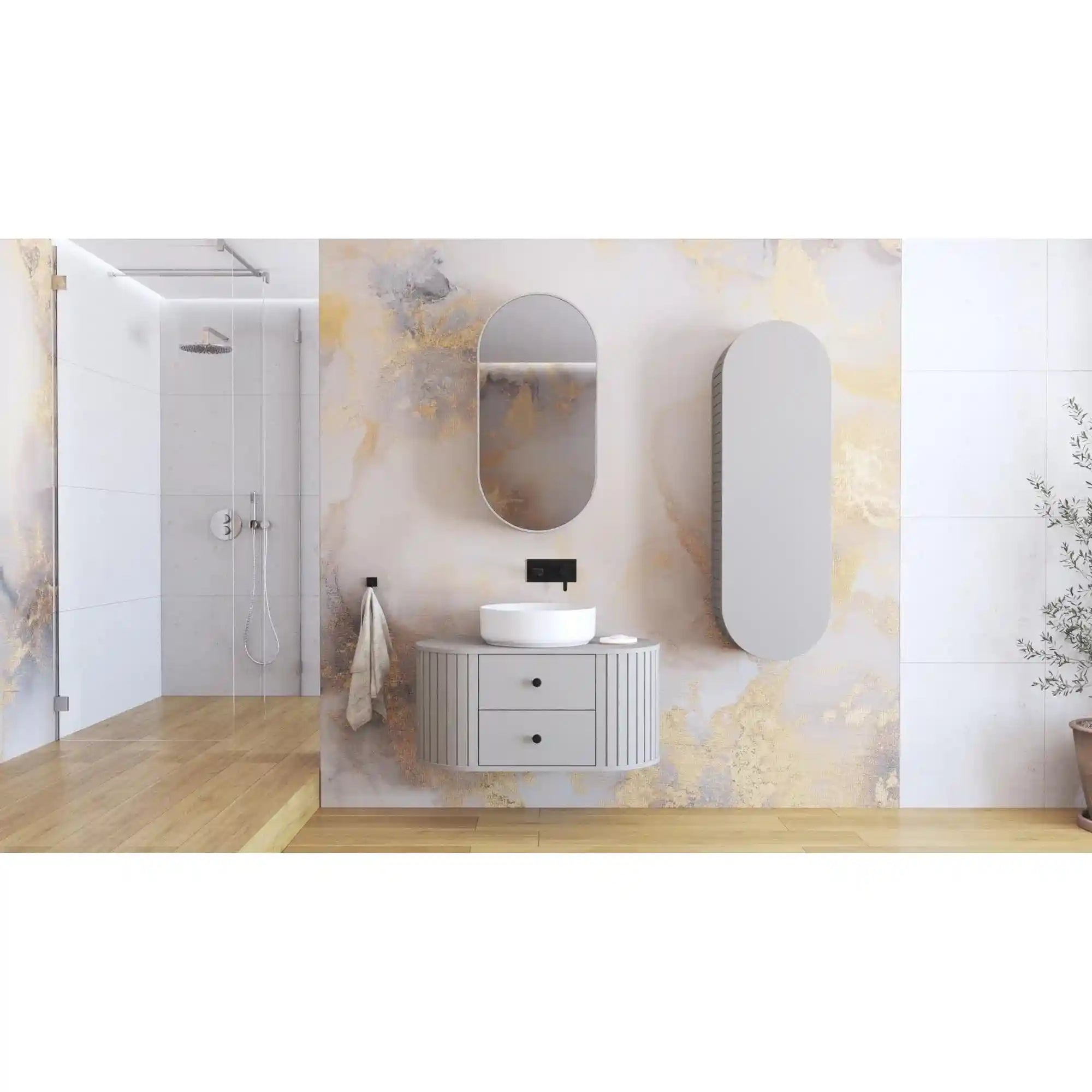 Lavoar FASANO, alb, ceramica, 45x45x14 cm