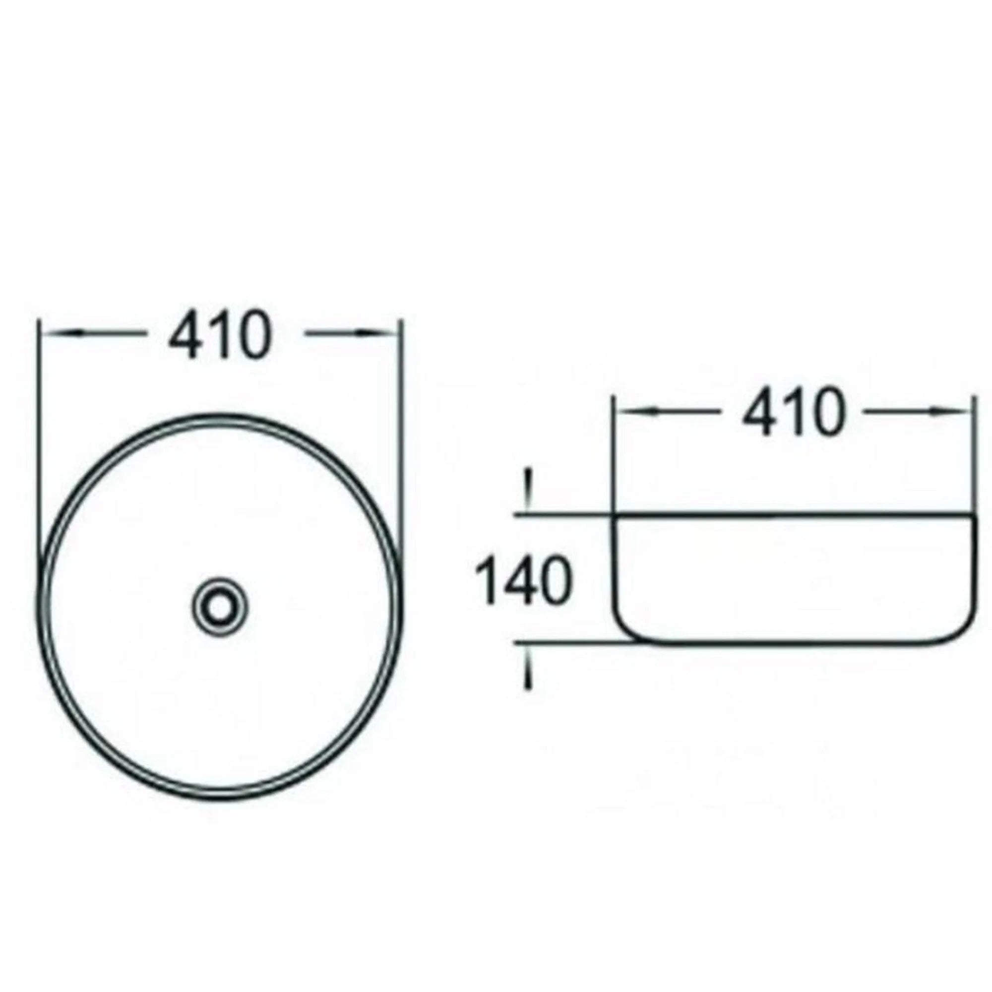 Lavoar FASANO, alb, ceramica, 45x45x14 cm