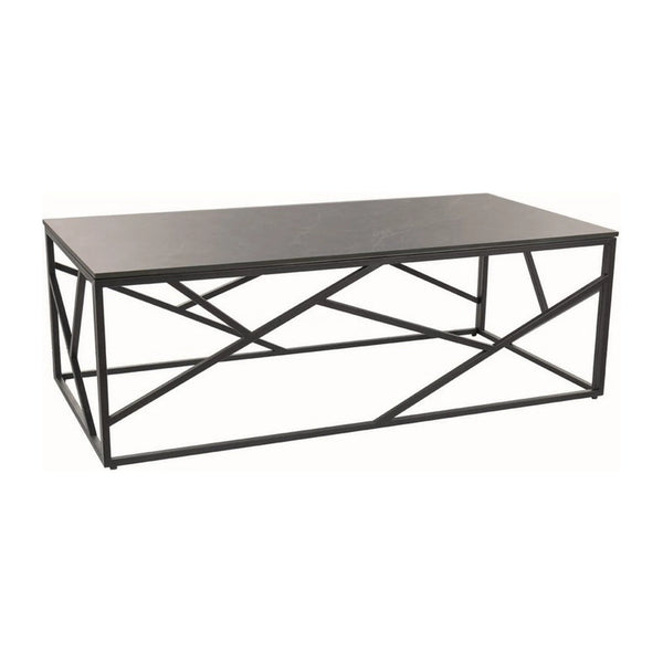 Masuta cafea ESCADA A III, gri/negru, ceramica/metal, 120x60x40 cm