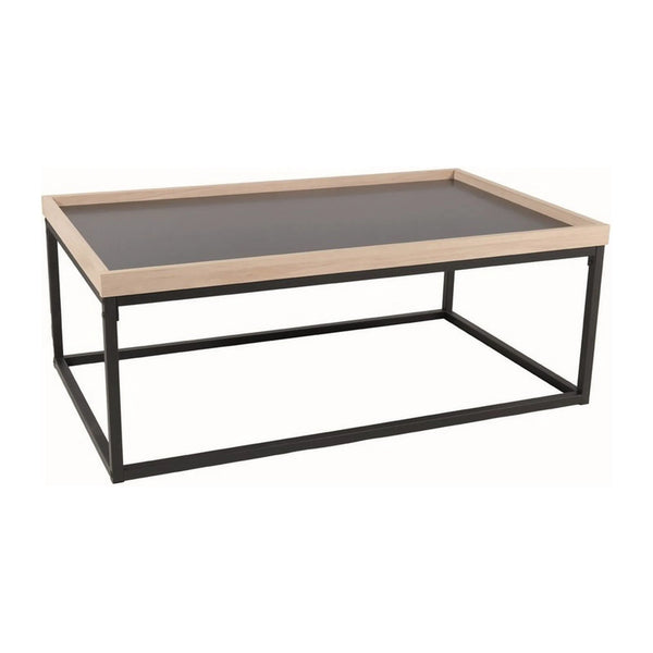 Masuta cafea LAGOS A, stejar/negru, PAL/metal, 100x60x39 cm