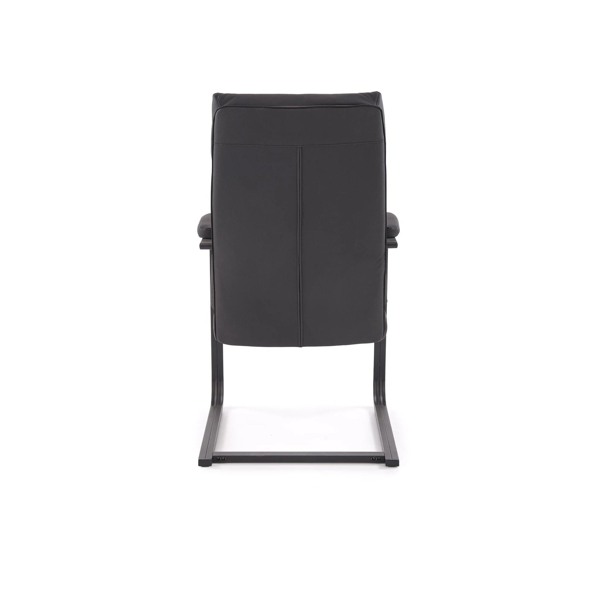 Scaun ADRIANO, negru, piele ecologica, 63x70x109 cm
