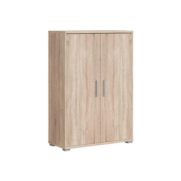 Dulap OFFICE, stejar sonoma, PAL laminat, cu 2 usi, 80x35x114 cm