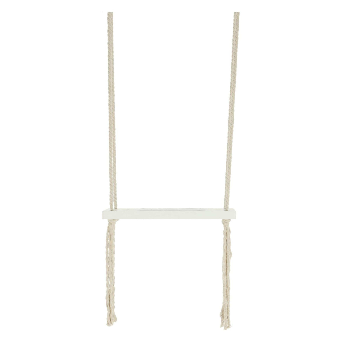 Leagan copii SVING, bej/alb, lemn/franghie, 50x18x3 cm