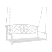 Leagan gradina ABEA, alb, metal, 127x56x52 cm