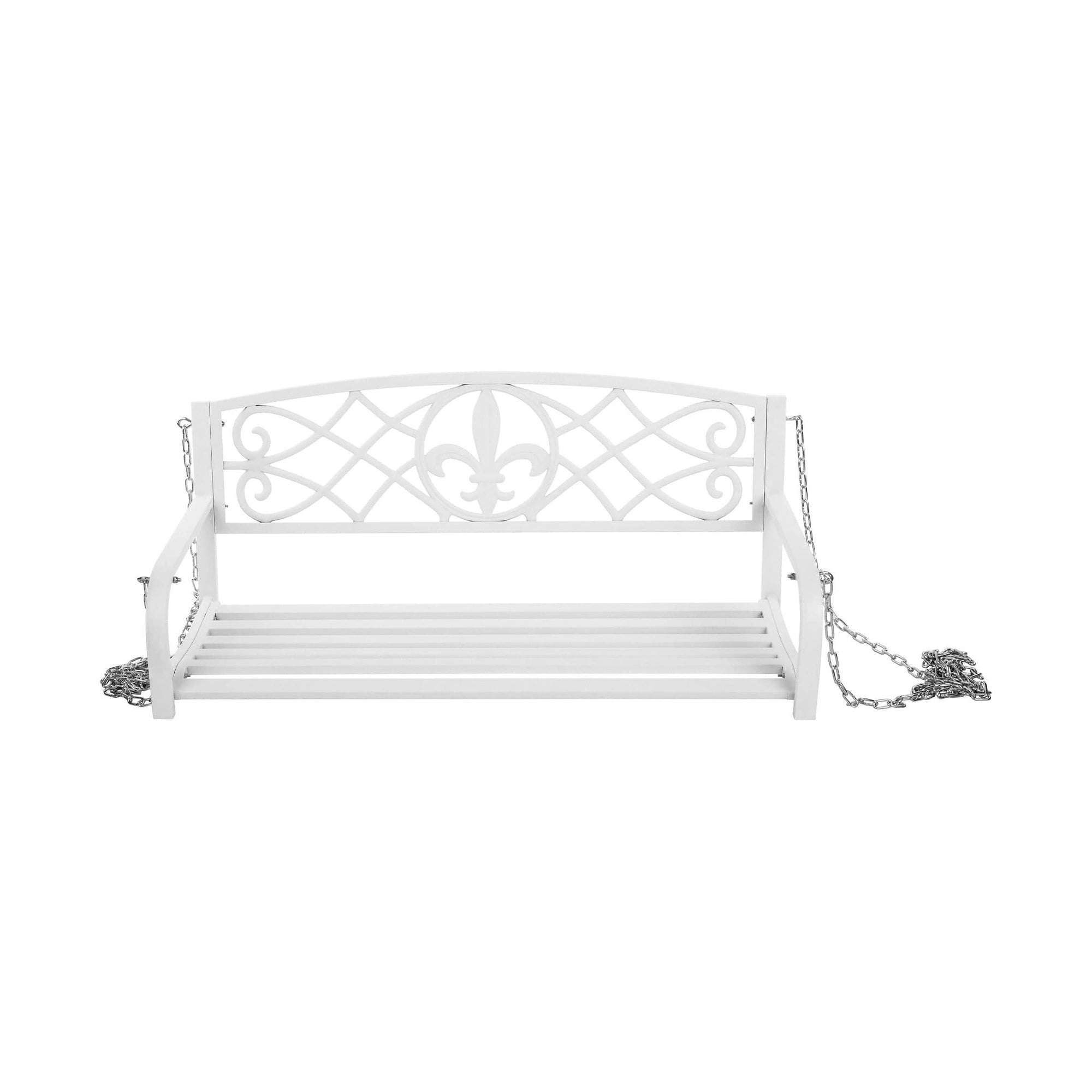 Leagan gradina ABEA, alb, metal, 127x56x52 cm