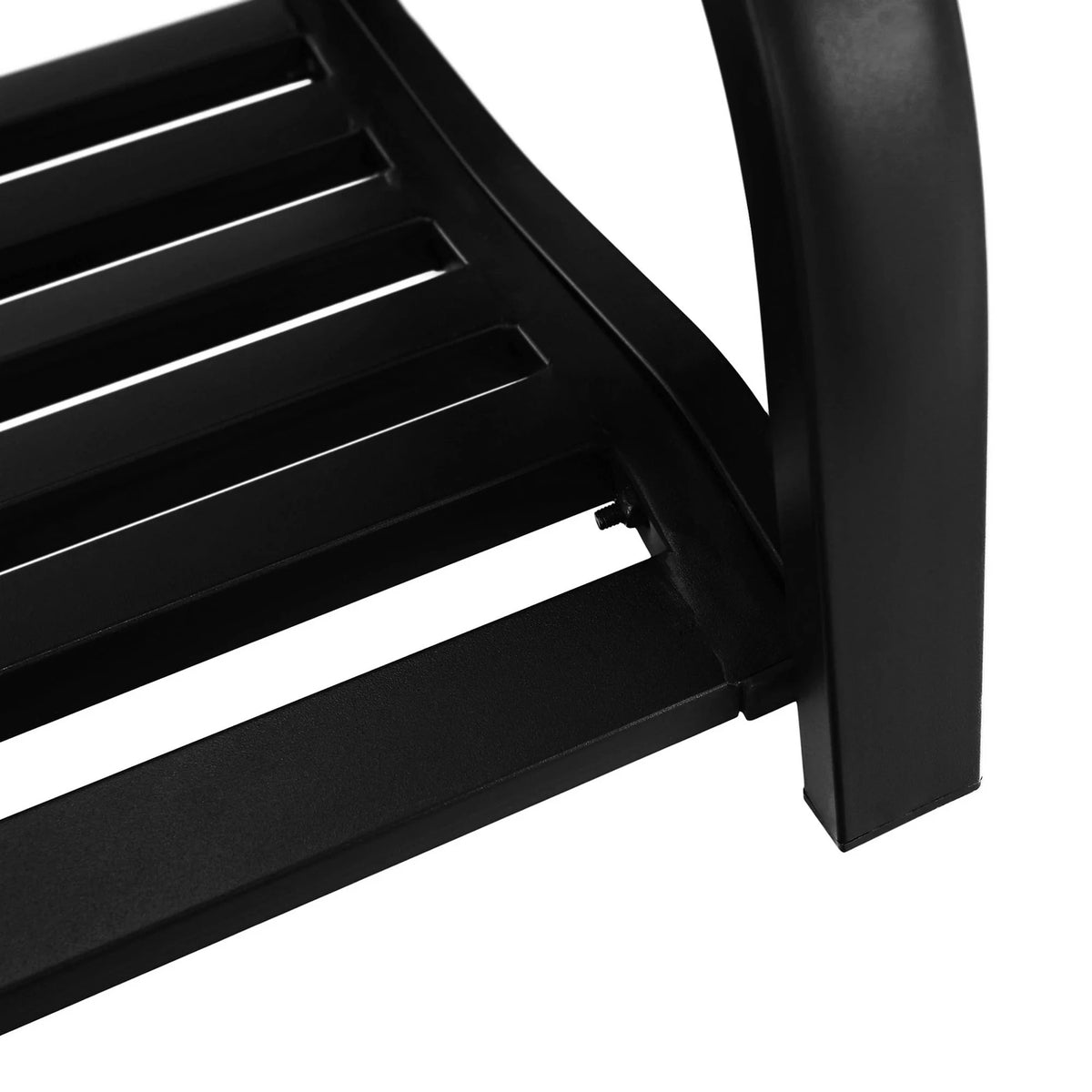 Leagan gradina ABEA, negru, otel, 127x56x52 cm