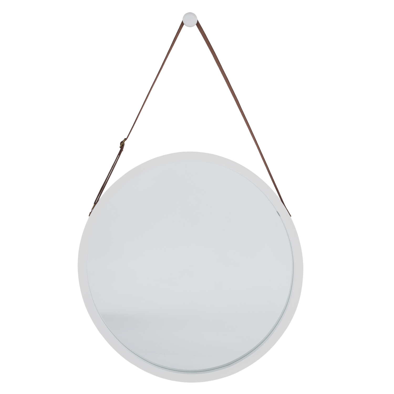 Oglinda LEMI 1, bambus alb, lemn de bambus, 45x2x45 cm