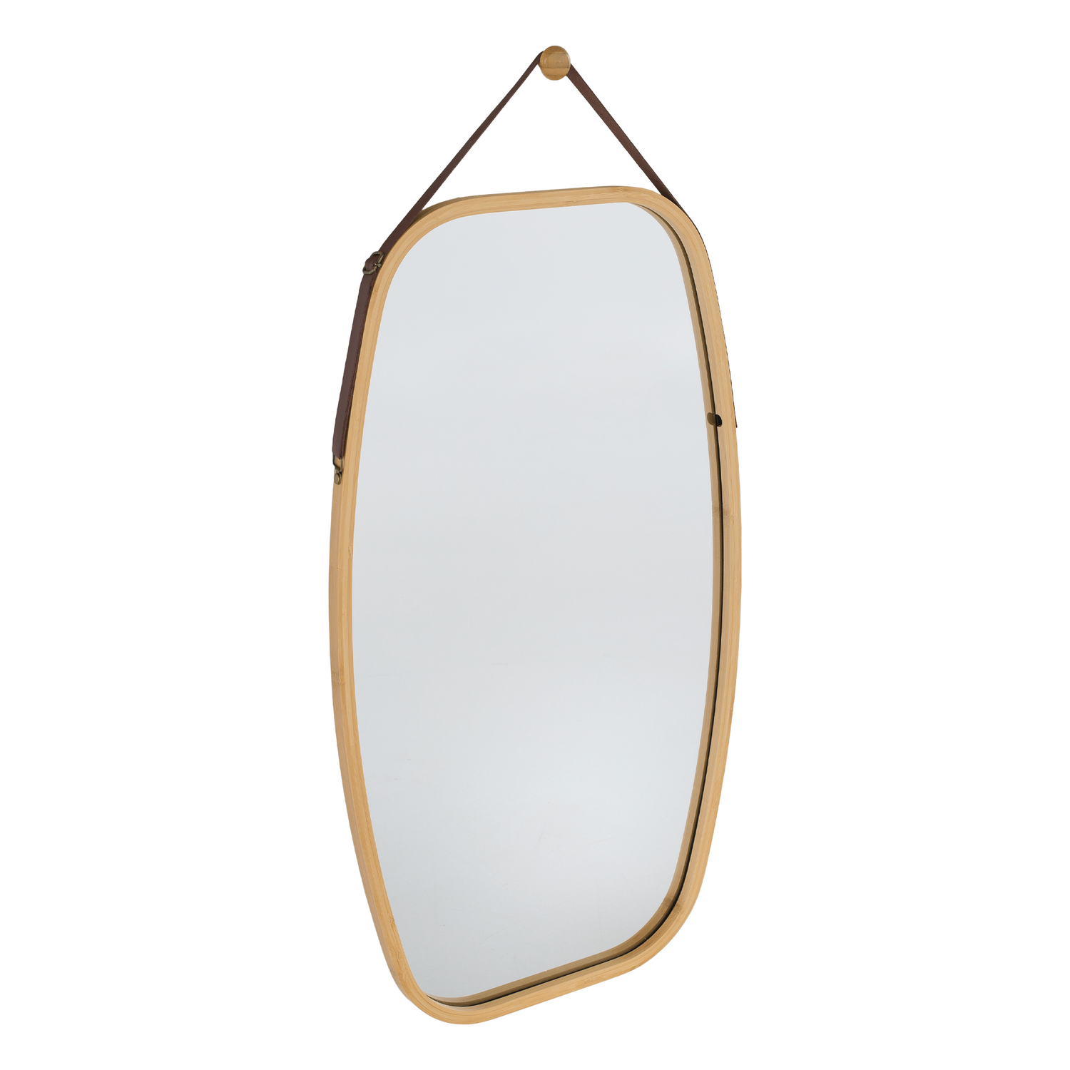 Oglinda LEMI 3+C420, bambus natural, lemn de bambus lacuit, 43x2x76 cm