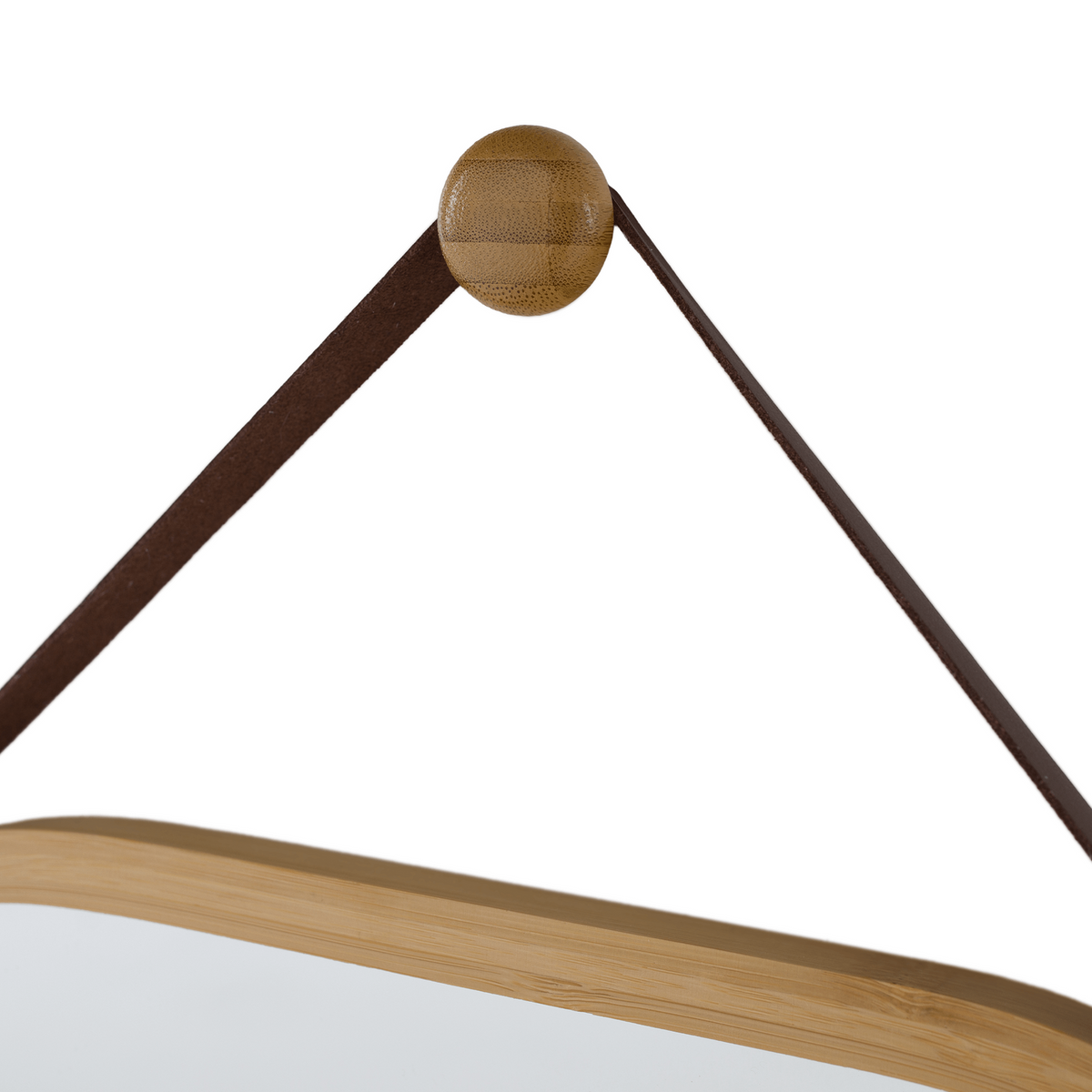 Oglinda LEMI 3+C420, bambus natural, lemn de bambus lacuit, 43x2x76 cm