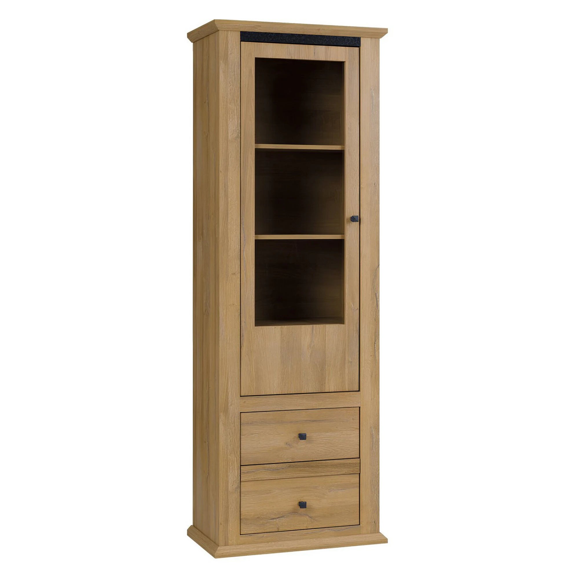 Vitrina LEON MZ4, stejar, PAL laminat, 70x40x200 cm