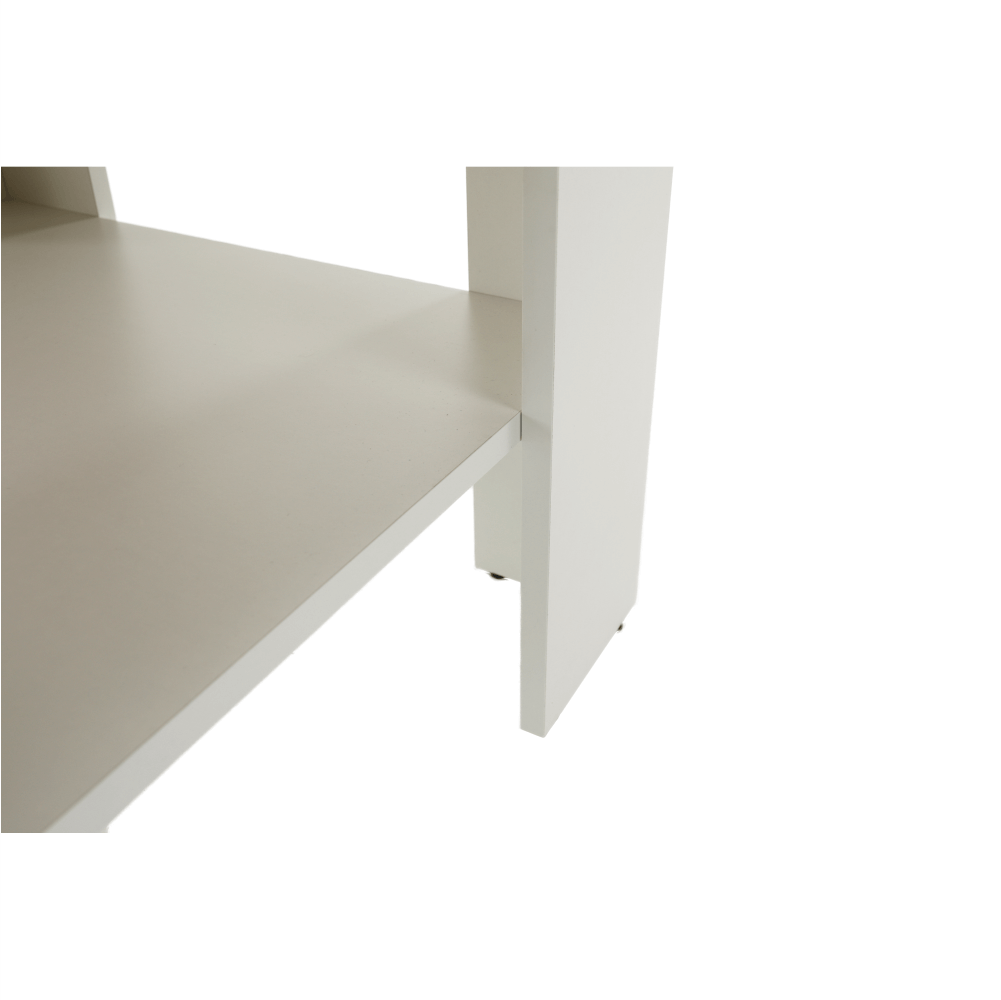 Masuta cafea LEON MZ17, PAL laminat, alb/stejar grand, 120x60x55 cm