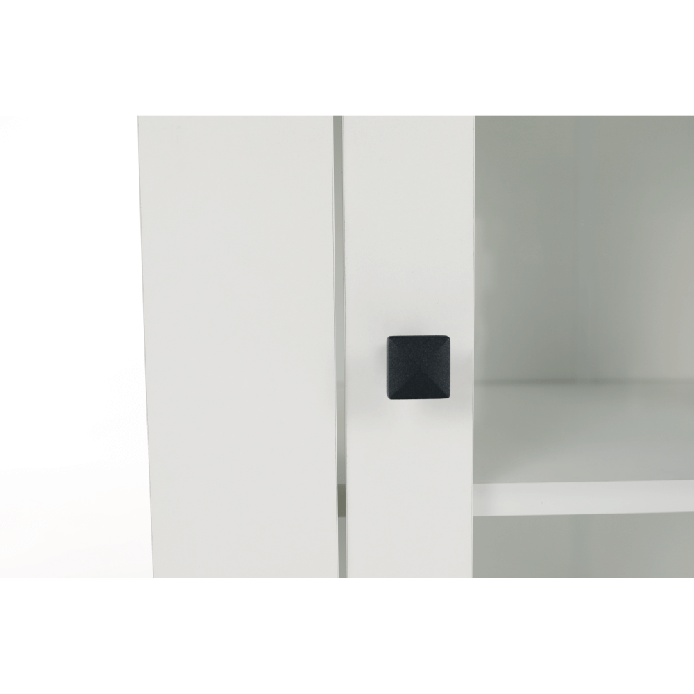Vitrina LEON MZ4, alb/stejar deschis, PAL laminat, 70x40x200 cm