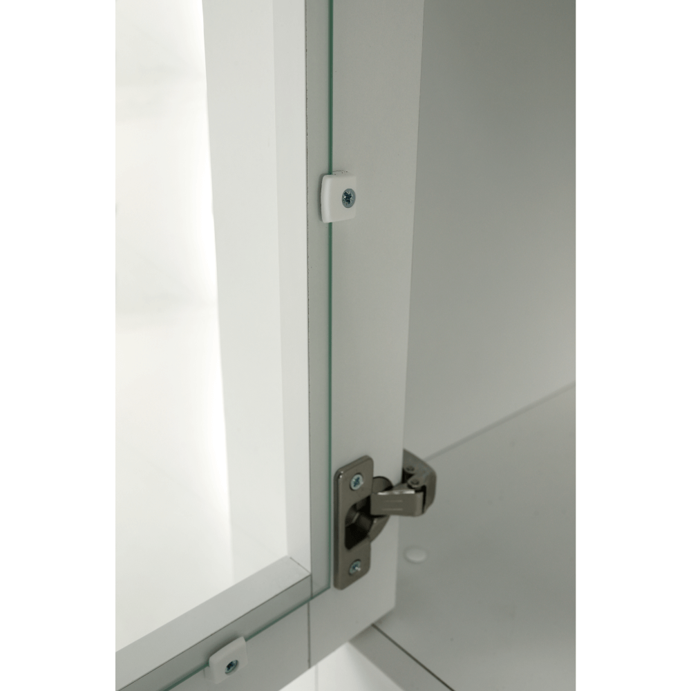 Vitrina LEON MZ5, alb/stejar deschis, PAL laminat, 125x40x180 cm