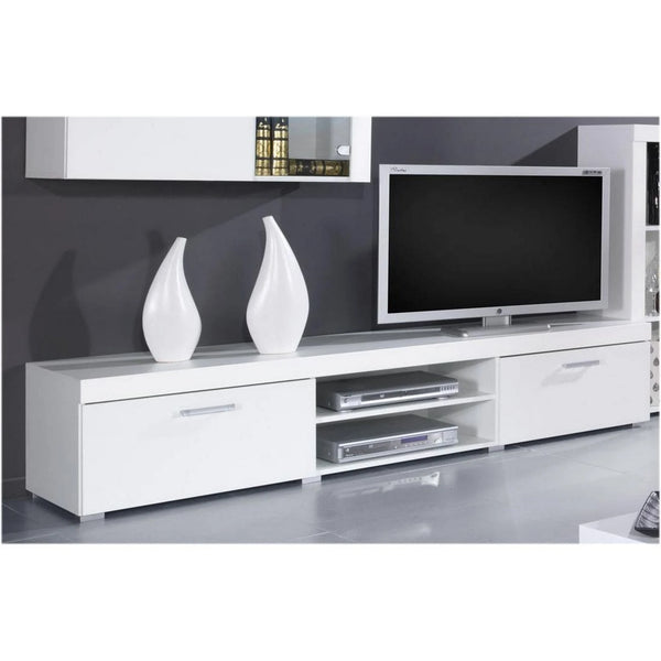 Comoda TV SAMBA REG-8, alb, 200x45x39 cm