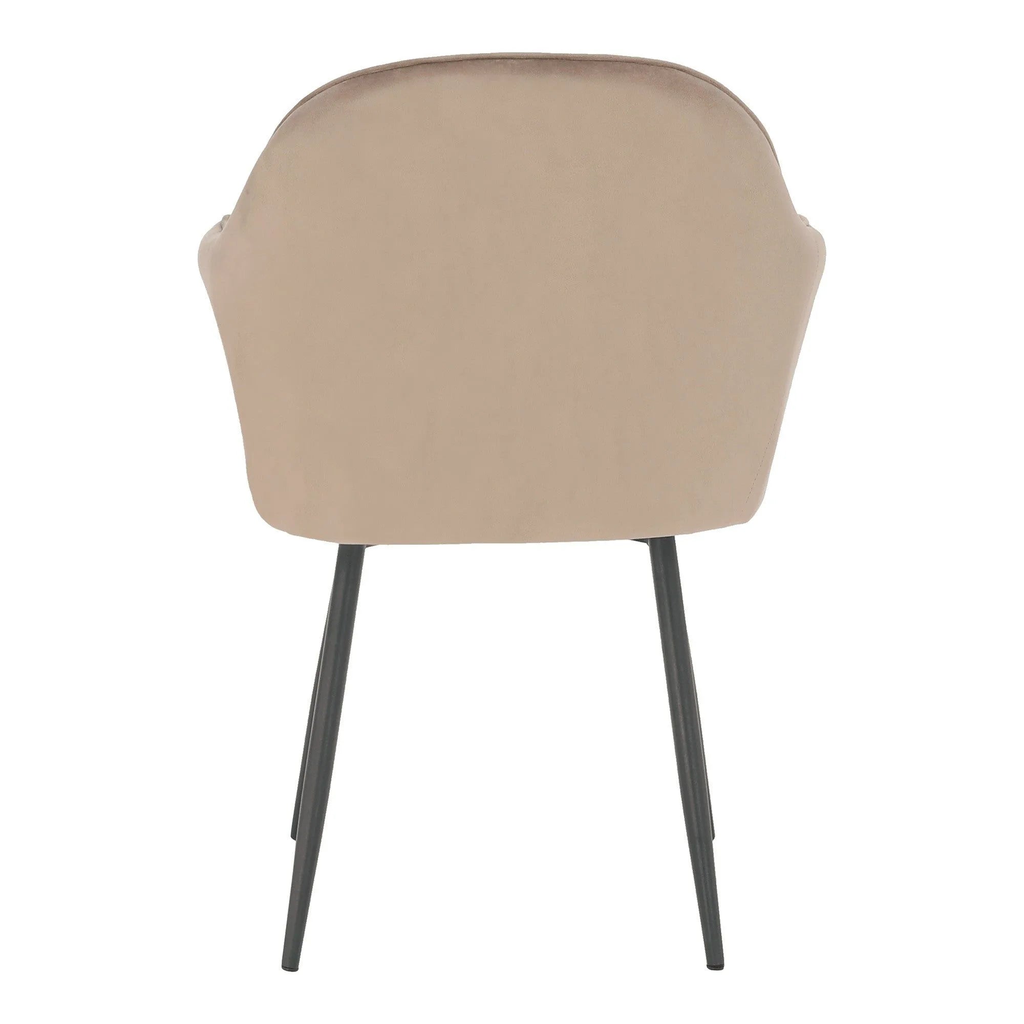 Scaun ZIRKON, gri-maro taupe/negru, stofa catifelata/metal, 56x55x82 cm