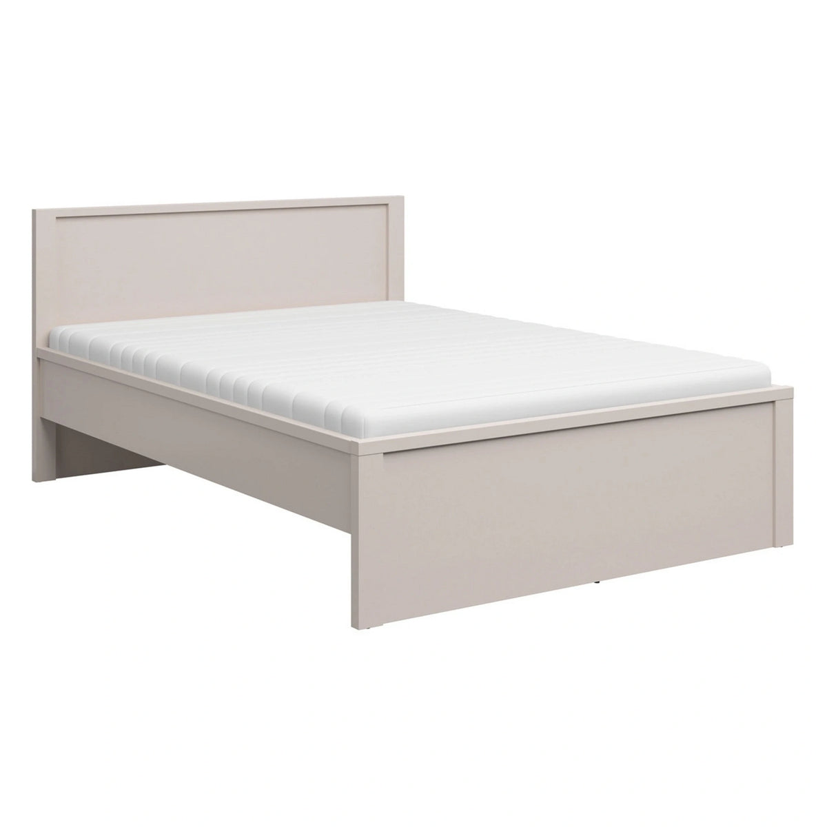 Set dormitor KASPIAN 1, casmir, pat 160x200, dulap cu 5 usi si 2 sertare, 2 noptiere si o comoda
