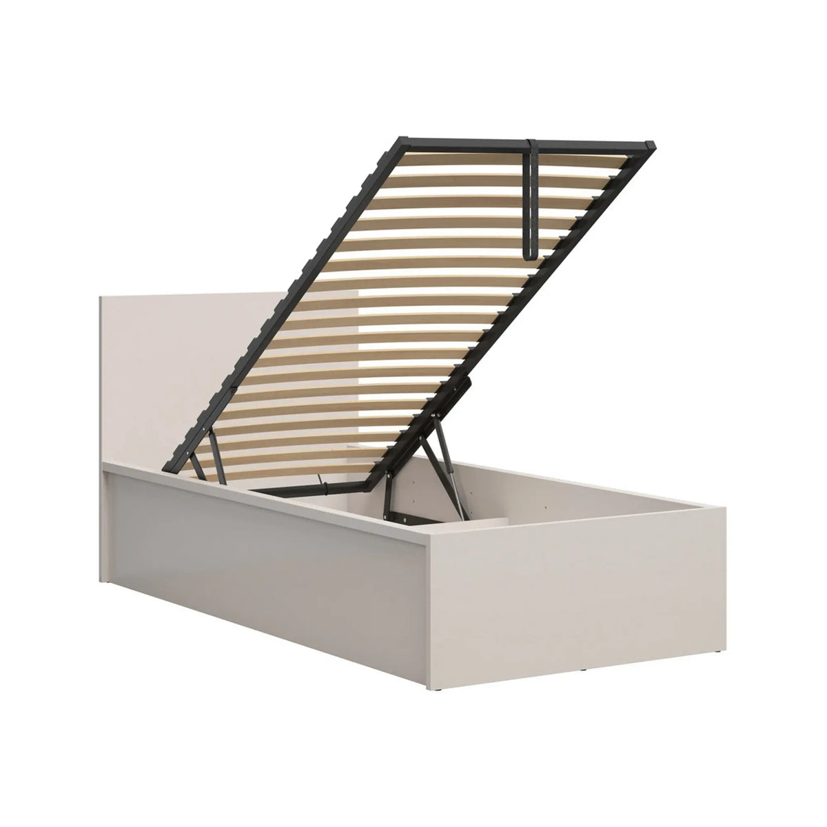 Pat TETRIX 90x200, casmir, PAL, cu somiera si spatiu depozitare