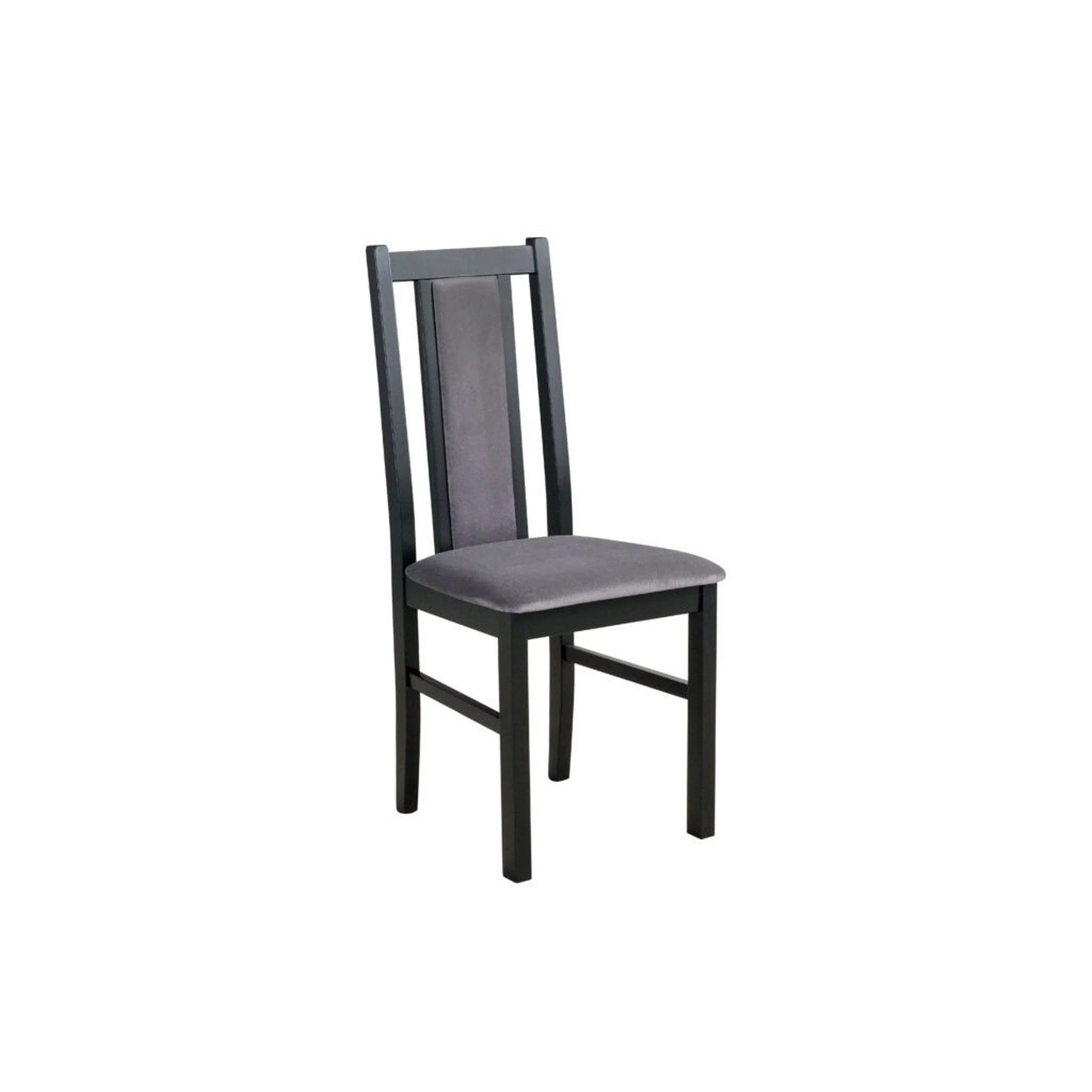 Scaun BOS 14, negru/gri - Kronos 22, lemn de fag/stofa catifelata, 43x40x94 cm