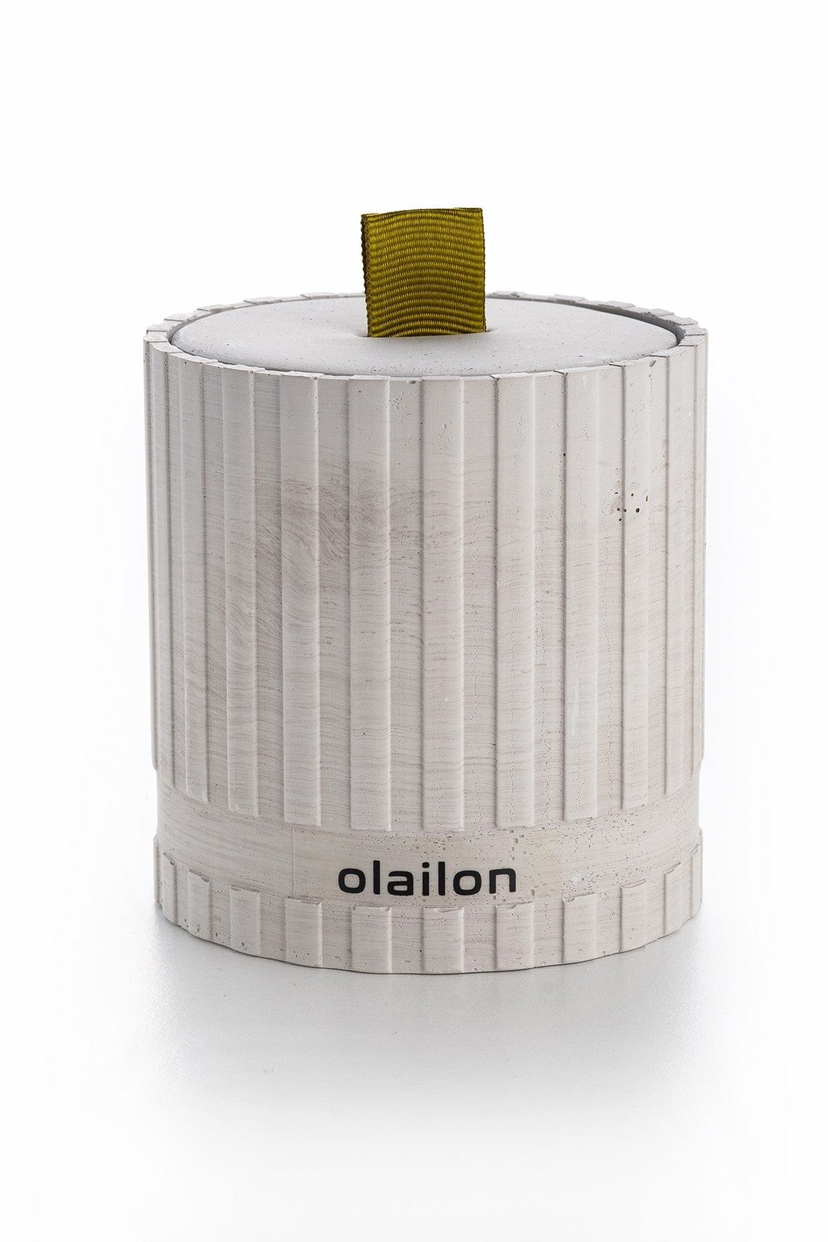 Lumanare SUTUN, gri/maro, beton/parafina, 8x9 cm