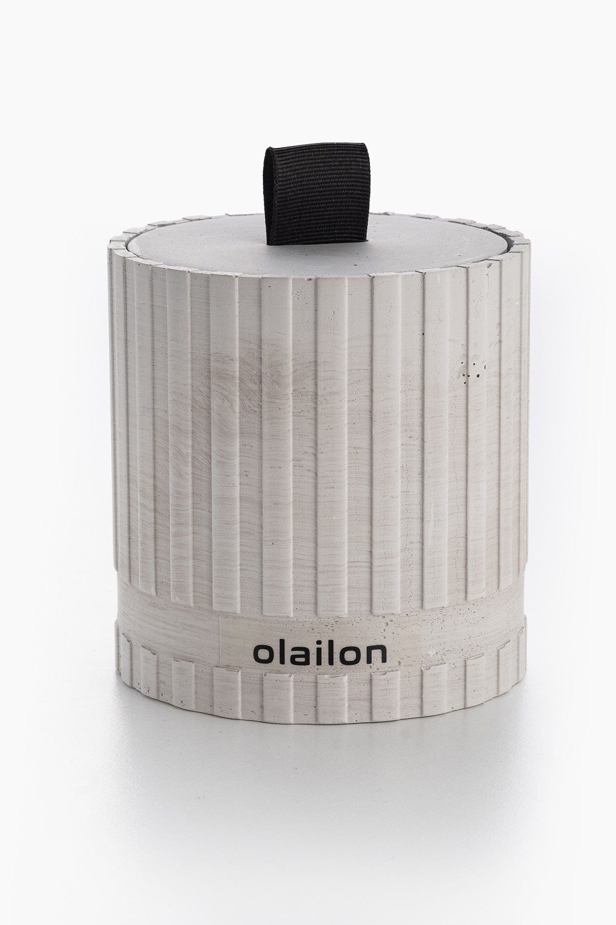 Lumanare SUTUN, gri/negru, beton/parafina, 8x9 cm