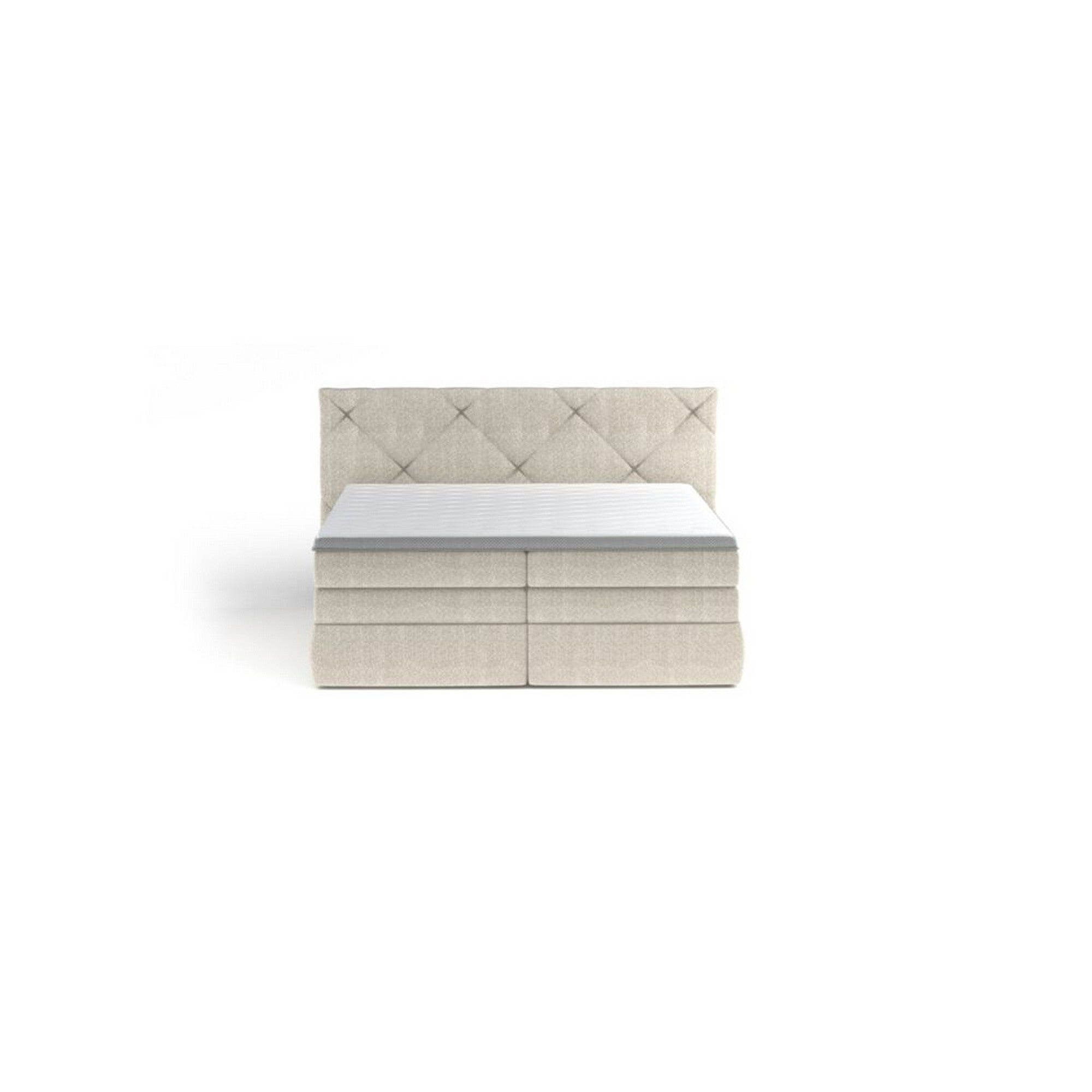 Pat boxspring LUNGO 160x200, personalizabil materiale gama Oferta Avantaj, 2 lazi depozitare, cu saltele si topper