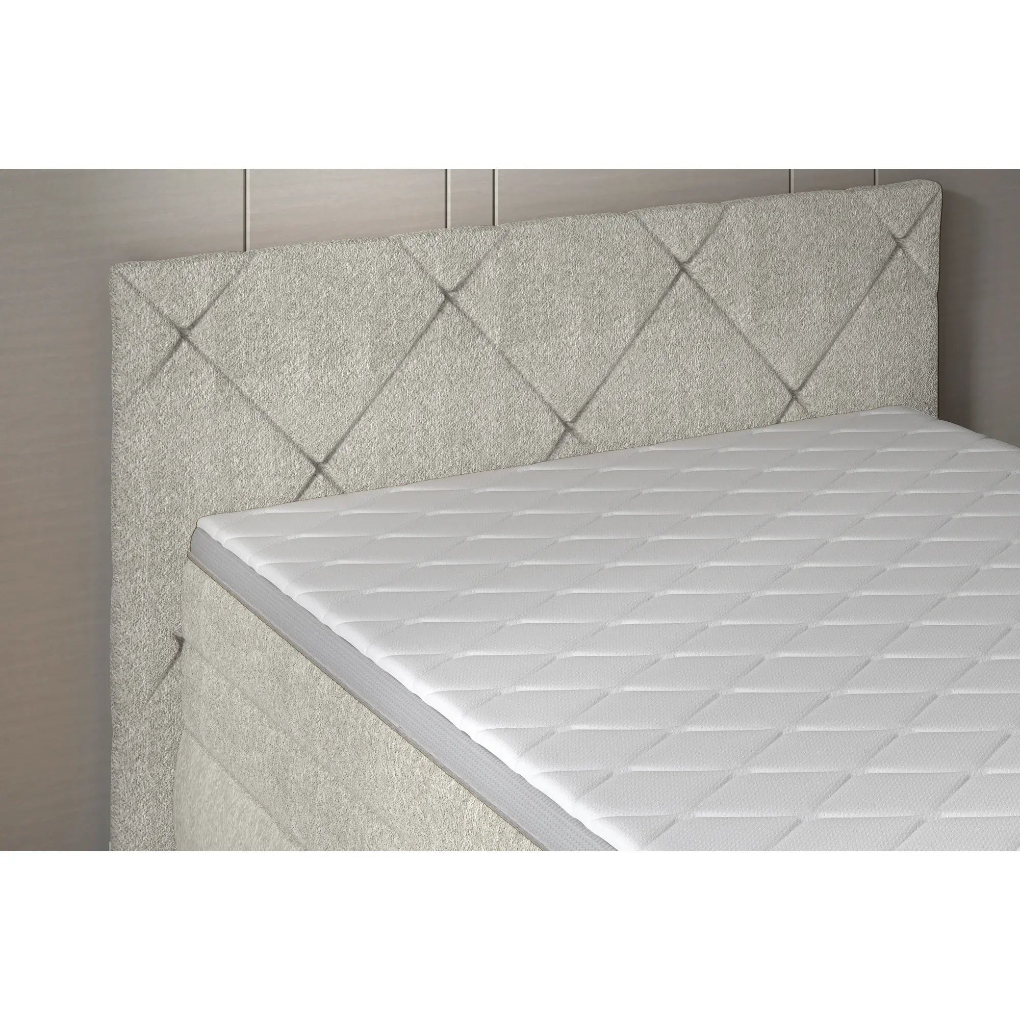 Pat boxspring LUNGO 160x200, personalizabil materiale Gama Premium, 2 lazi depozitare, cu saltele si topper