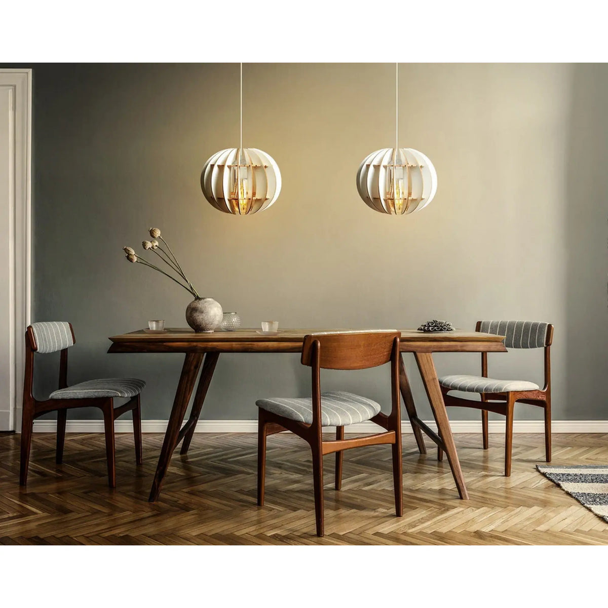 Lustra 390FLH1512, alb, 20x60 cm